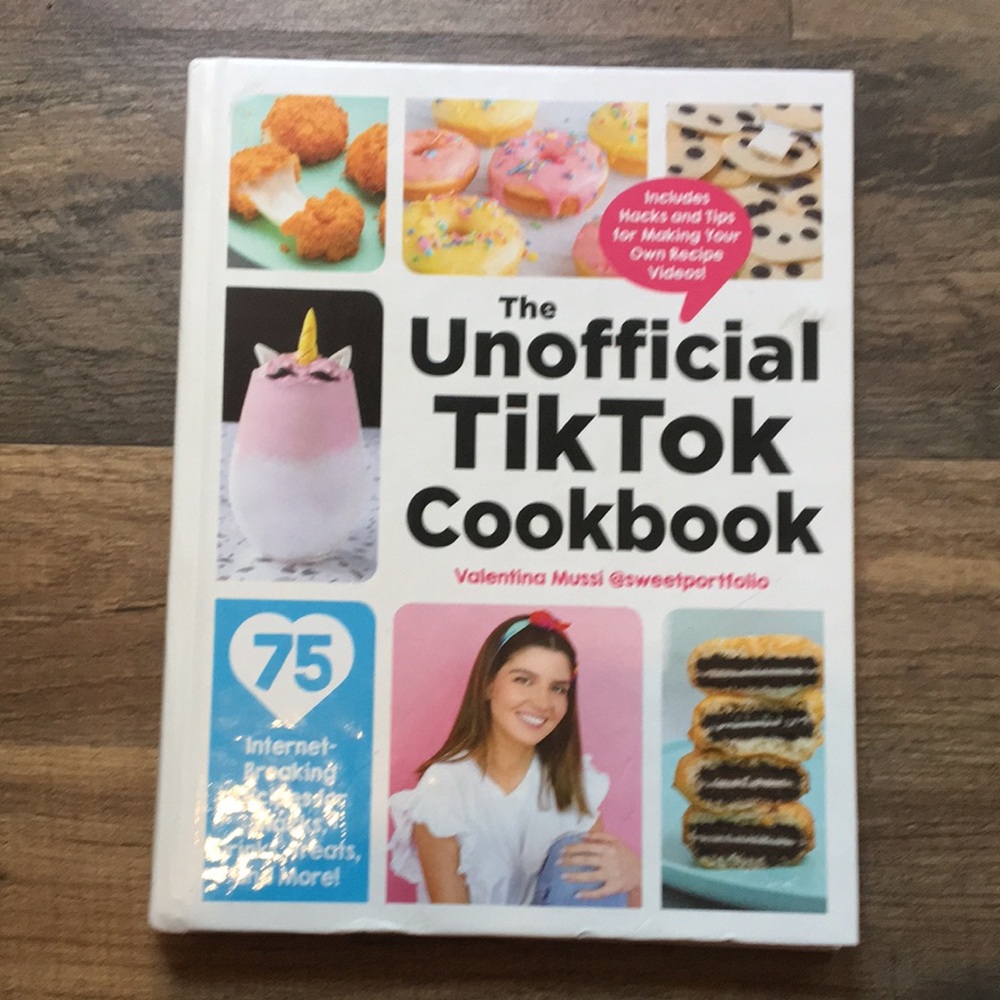 The Unofficial TikTok Cookbook Hard Cover with Colorful Food Photos Fun Recipes
